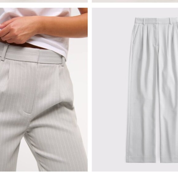 NWT A&F Sloane Tailored Wide Leg Pant  27 Tall - Picture 1 of 3